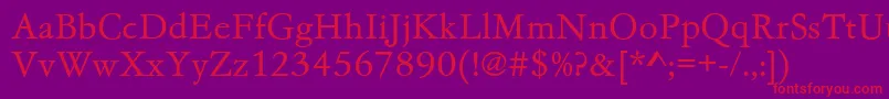 Gc05002t Font – Red Fonts on Purple Background