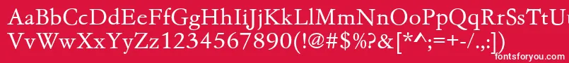 Gc05002t Font – White Fonts on Red Background