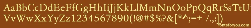 Gc05002t Font – Yellow Fonts on Brown Background