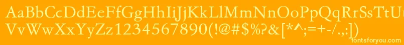 Gc05002t Font – Yellow Fonts on Orange Background