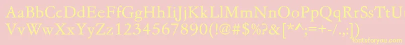 Gc05002t Font – Yellow Fonts on Pink Background