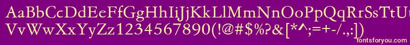 Gc05002t Font – Yellow Fonts on Purple Background