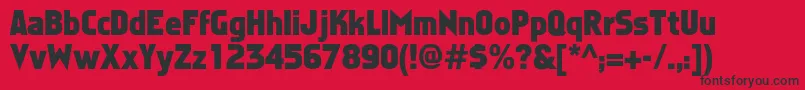 Faktos Font – Black Fonts on Red Background
