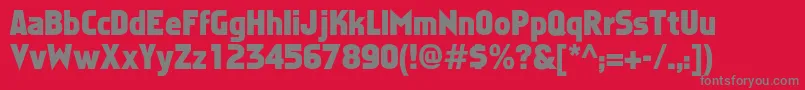 Faktos Font – Gray Fonts on Red Background