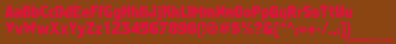 Faktos Font – Red Fonts on Brown Background