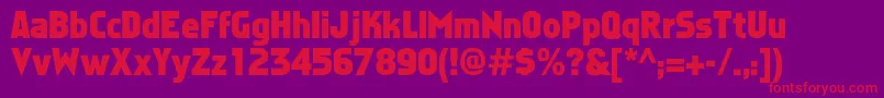Faktos Font – Red Fonts on Purple Background