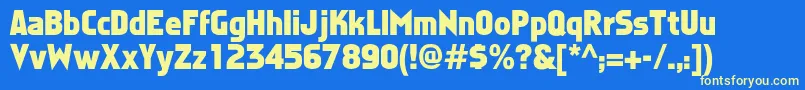 Faktos Font – Yellow Fonts on Blue Background