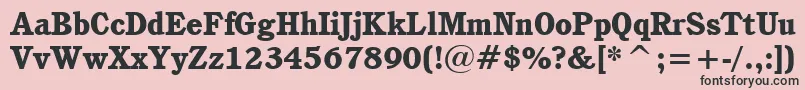 Подробнее о шрифте CushingHeavyBt Шрифт CushingHeavyBt – чёрные шрифты на розовом фоне
