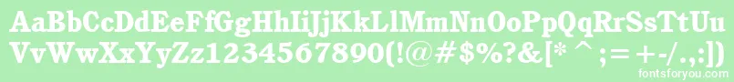 CushingHeavyBt Font – White Fonts on Green Background