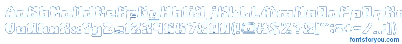 AgeOfScienceAndTechnologyHollow Font – Blue Fonts on White Background