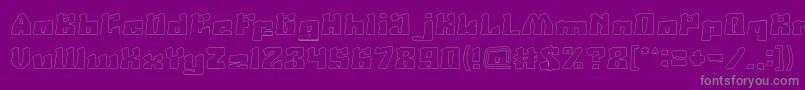AgeOfScienceAndTechnologyHollow Font – Gray Fonts on Purple Background