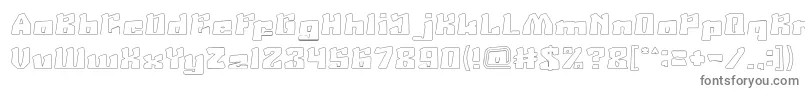 フォントAgeOfScienceAndTechnologyHollow – 白い背景に灰色の文字