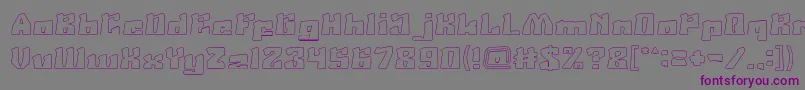 AgeOfScienceAndTechnologyHollow Font – Purple Fonts on Gray Background