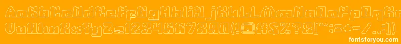 AgeOfScienceAndTechnologyHollow Font – White Fonts on Orange Background