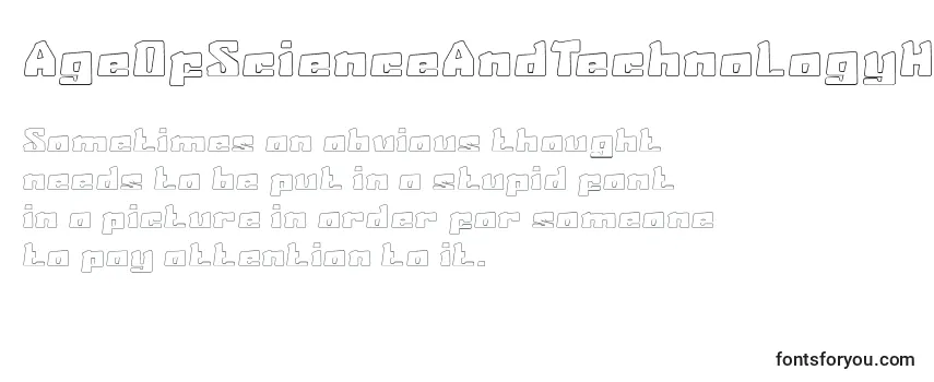 AgeOfScienceAndTechnologyHollow Font
