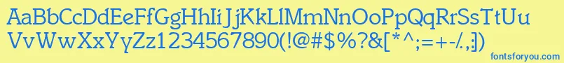 Ensemblessk Font – Blue Fonts on Yellow Background