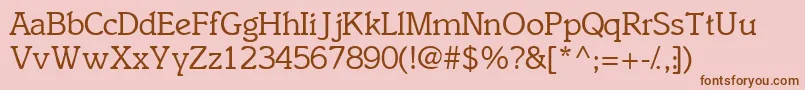 Ensemblessk Font – Brown Fonts on Pink Background