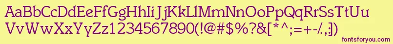 Ensemblessk Font – Purple Fonts on Yellow Background