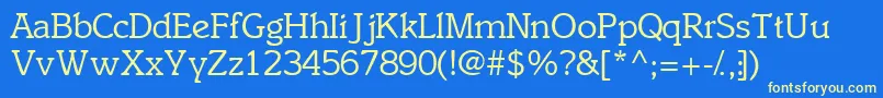 Ensemblessk Font – Yellow Fonts on Blue Background