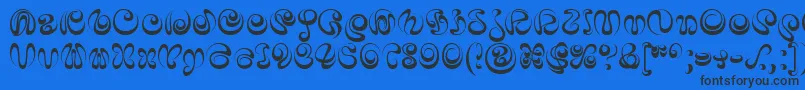IaiAlphabet-fontti – mustat fontit sinisellä taustalla