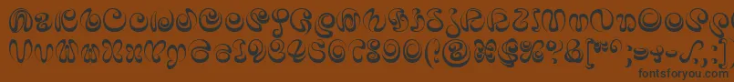 IaiAlphabet Font – Black Fonts on Brown Background