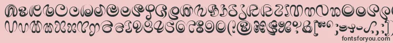 Шрифт IaiAlphabet – чёрные шрифты на розовом фоне