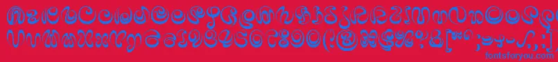 Шрифт IaiAlphabet – синие шрифты на красном фоне