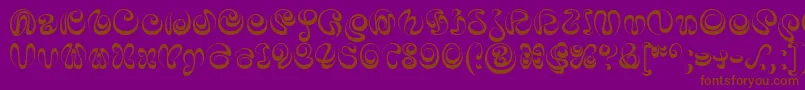 Police IaiAlphabet – polices brunes sur fond violet
