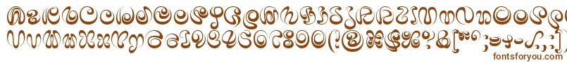 Fonte IaiAlphabet – fontes marrons em um fundo branco