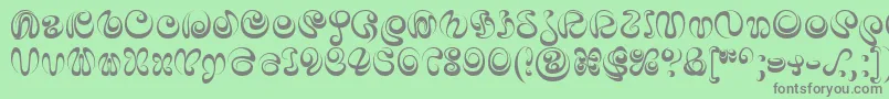 IaiAlphabet Font – Gray Fonts on Green Background