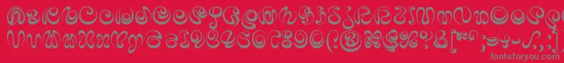 IaiAlphabet Font – Gray Fonts on Red Background