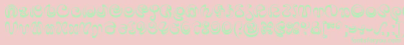 IaiAlphabet Font – Green Fonts on Pink Background