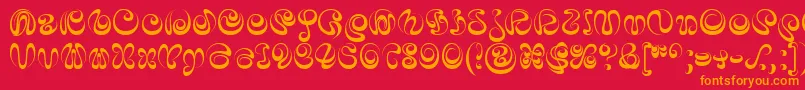 IaiAlphabet Font – Orange Fonts on Red Background