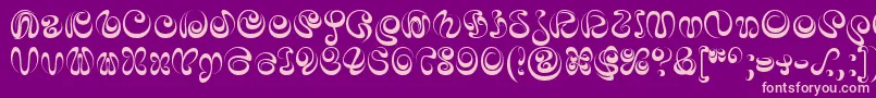 フォントIaiAlphabet – 紫の背景にピンクのフォント