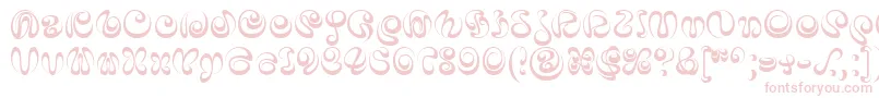 Шрифт IaiAlphabet – розовые шрифты на белом фоне