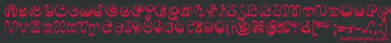IaiAlphabet Font – Red Fonts on Black Background