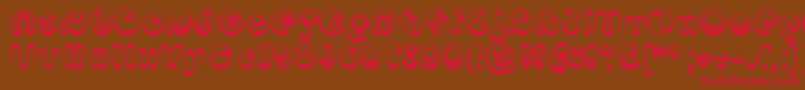 IaiAlphabet Font – Red Fonts on Brown Background