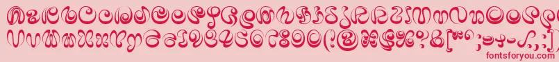 IaiAlphabet Font – Red Fonts on Pink Background