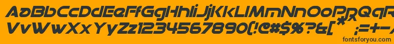 DatacronItalic Font – Black Fonts on Orange Background