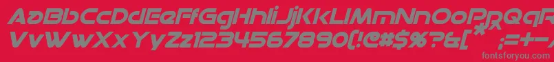 DatacronItalic Font – Gray Fonts on Red Background