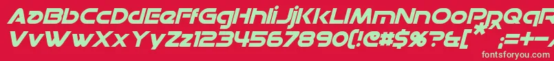 DatacronItalic Font – Green Fonts on Red Background