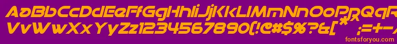 DatacronItalic Font – Orange Fonts on Purple Background