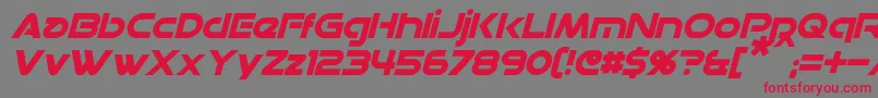 DatacronItalic Font – Red Fonts on Gray Background