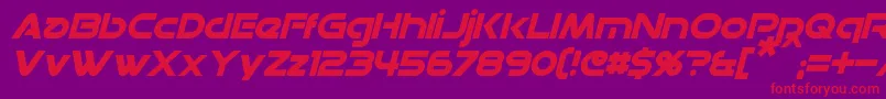 DatacronItalic Font – Red Fonts on Purple Background