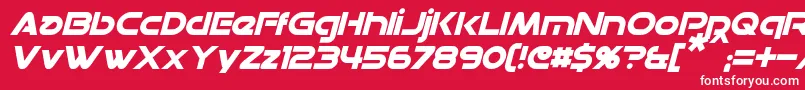 DatacronItalic Font – White Fonts on Red Background