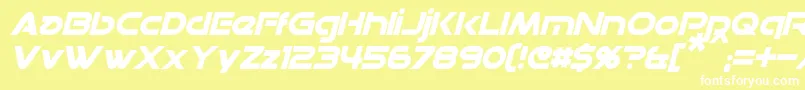 fuente DatacronItalic – Fuentes Blancas Sobre Fondo Amarillo