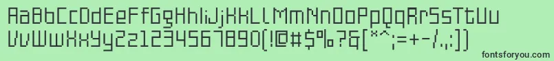 PfonlinethreeproSingle Font – Black Fonts on Green Background