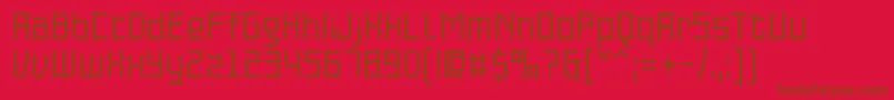 PfonlinethreeproSingle Font – Brown Fonts on Red Background