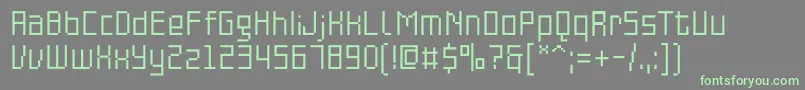PfonlinethreeproSingle Font – Green Fonts on Gray Background