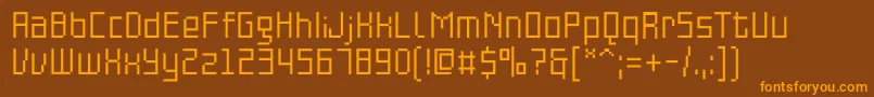 PfonlinethreeproSingle Font – Orange Fonts on Brown Background